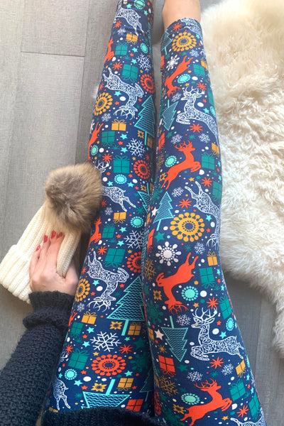 Holiday Print QUEEN SIZE Leggings