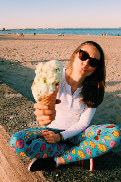 donut buttery Soft Microfiber High Waist Fashion Patterned Celebrity Leggings for Women one size