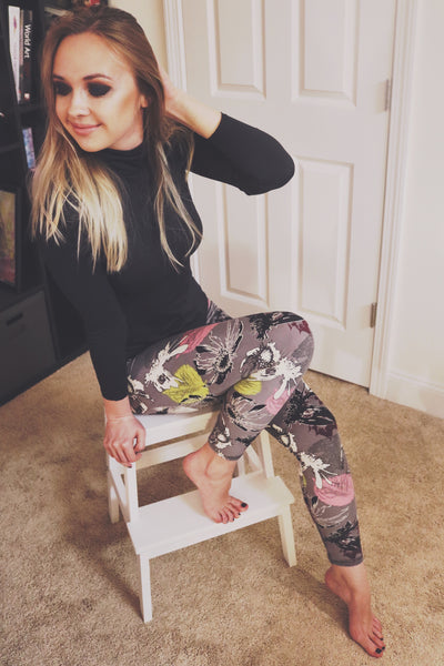 grey yellow floral brown white black christmas reindeer leggings buttery Soft Microfiber High Waist Fashion Patterned Celebrity Leggings for Women plus size