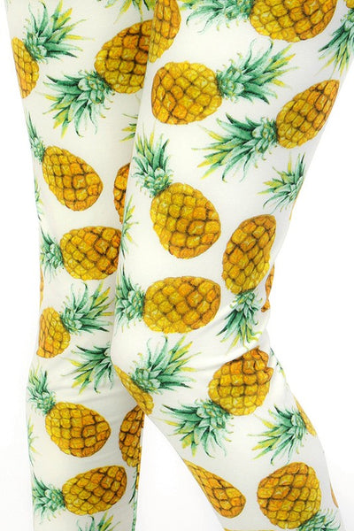 Pineapple (Yellow) Print Leggings