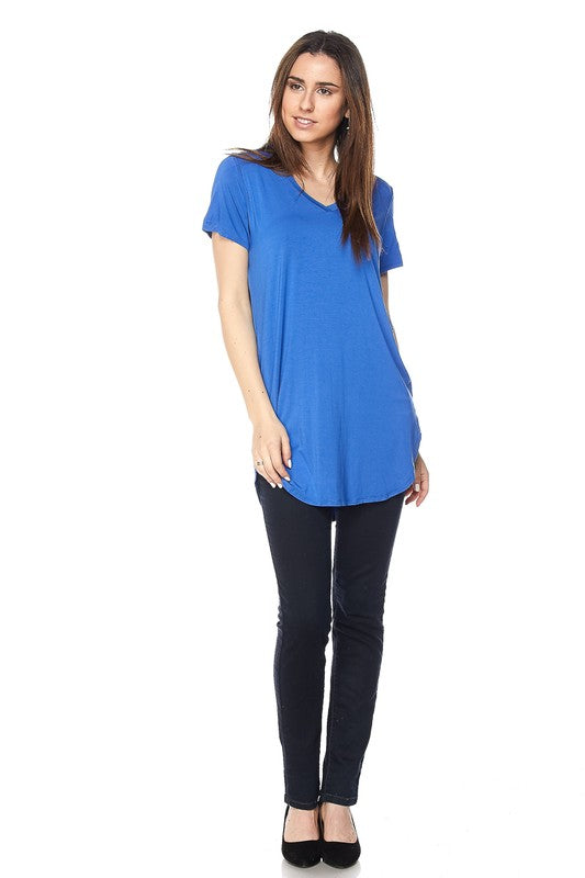 Cobalt Blue Solid Modal Classic Tunic Top