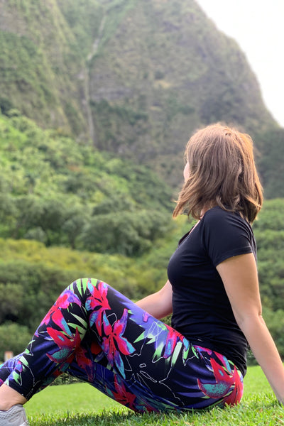 Flower sale yoga pants