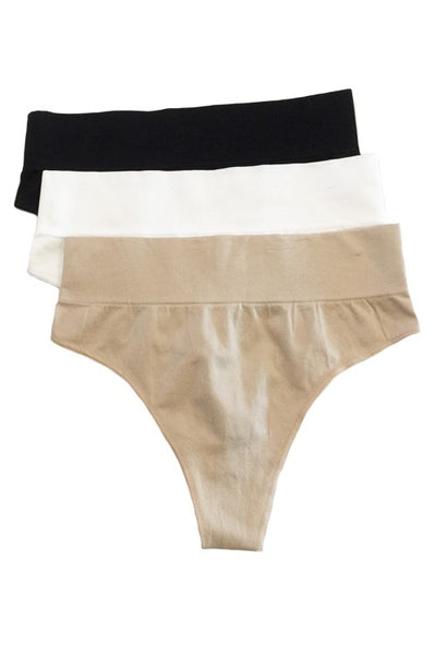 High-Waist Seamless Brazilian Panties (Thongs)