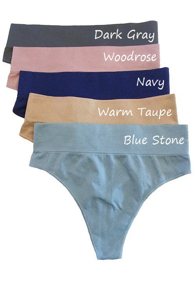 High-Waist Seamless Brazilian Panties (Thongs)