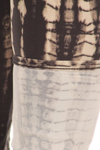 Brown Tie Dye Print QUEEN SIZE Leggings