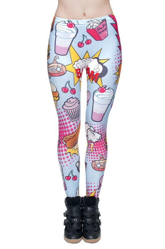 Cupcake Print Leggings