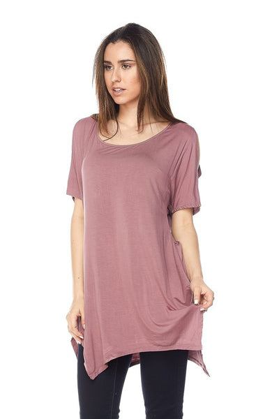 Modal Cutout Edge Tunic