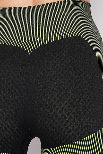 Olive/Black Shape Enhancing Sports Leggings