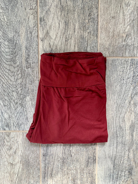 Yoga Waist 3" Solid Color QUEEN SIZE Basic Leggings