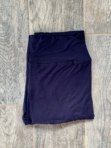 Yoga Waist 3" Solid Color Basic Leggings