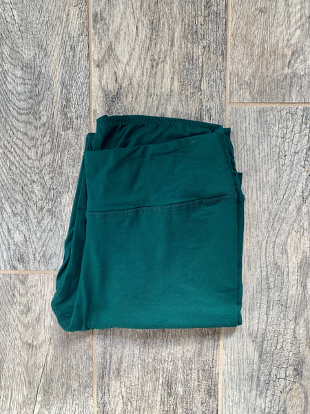 Yoga Waist 3" Solid Color Basic Leggings