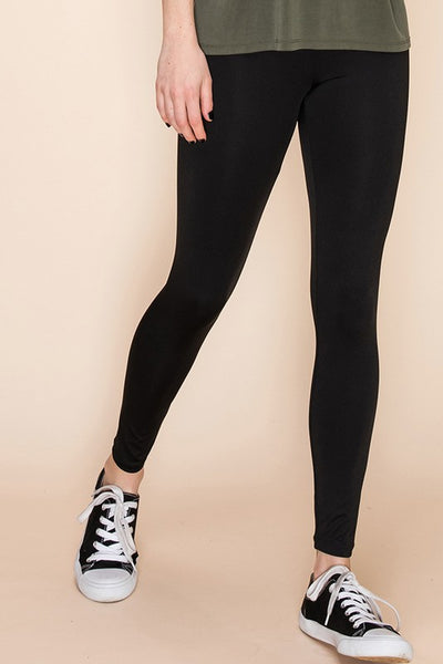 Yoga Waist 3" Solid Color Basic Leggings