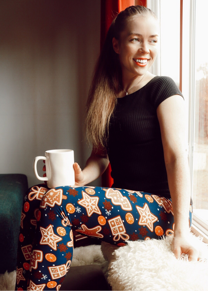 Gingerbread Cookie Print Christmas Print Harem Pants