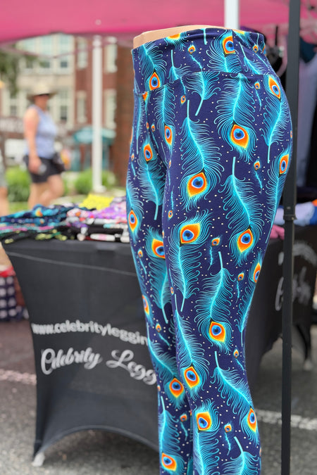 Nordic Fair Isle Print CURVY Size Leggings