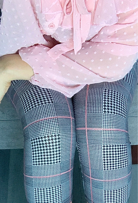 Yoga Waist 5" Houndstooth Print Leggings