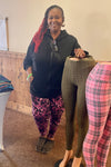 Music Notes Print CURVY SIZE Leggings( Blue or Purple)