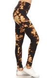 Yoga Waist Amber Tie Die Print Curvy SIZE Leggings