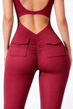 CARIOCA Open Back Bodysuit w/pockets