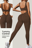 Brown Open Back Bodysuit