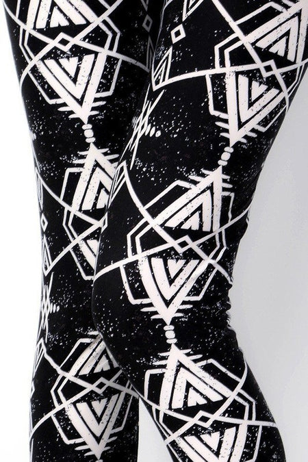 Yoga Waist 5" Abstract Flower Print  Leggings