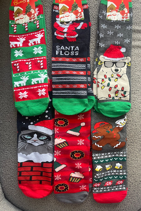 Christmas Knee-High Fuzzy Socks