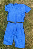 Solid BUBBLE Biker Shorts+Top Set
