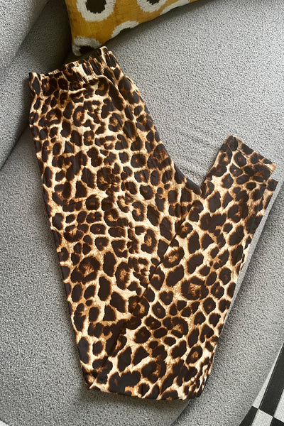 Yoga Waist 3" Leopard Print QUEEN SIZE Leggings