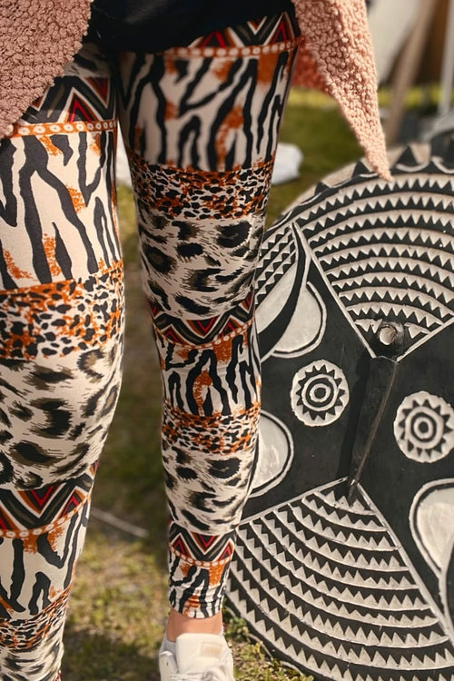 Cheetah Tribal Print Leggings