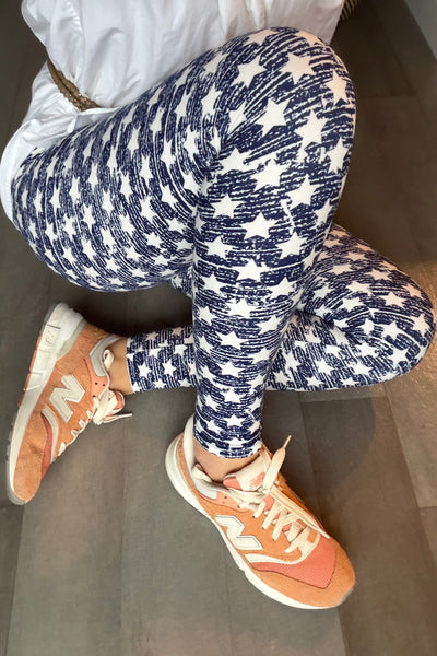 American Flag STARS Leggings