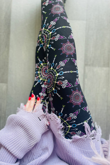 Yoga Waist 5" Houndstooth Print Leggings