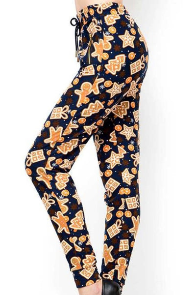 Gingerbread Cookie Print Christmas Print Harem Pants