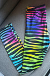 Rainbow Zebra OS Leggings