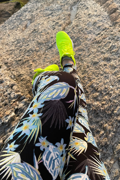 Yoga Waist 5" Tropical Print Print Leggings