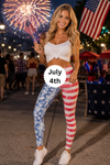 American Flag (Patriotic) Print ONE SIZE Leggings