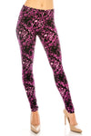 Music Notes Print CURVY SIZE Leggings( Blue or Purple)
