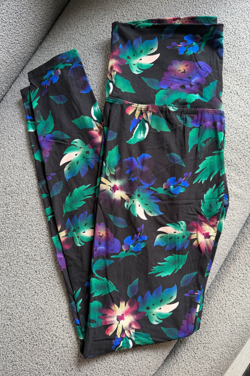 Yoga Waist 5" Tropicana Print Leggings