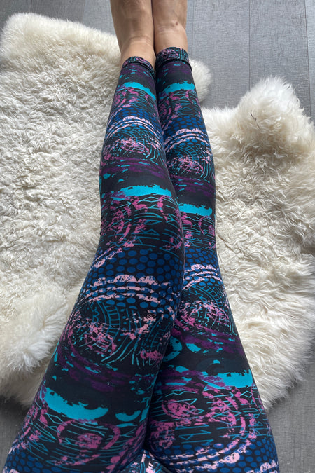 Pink/Blue Snake Print Leggings