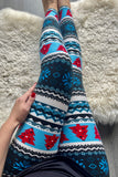 Nordic Fair Isle Print Queen Size Leggings