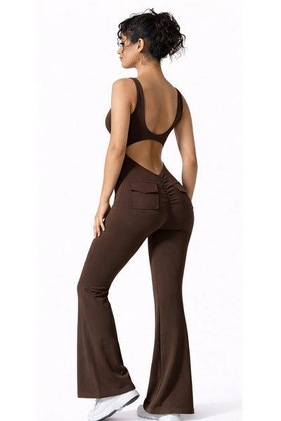 CARIOCA Open Back Bodysuit w/pockets
