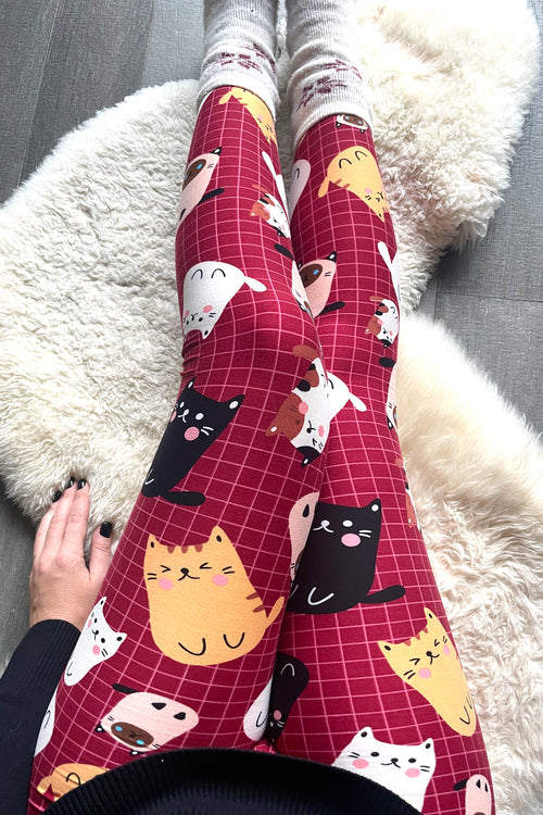 Cats Print QUEEN SIZE Leggings