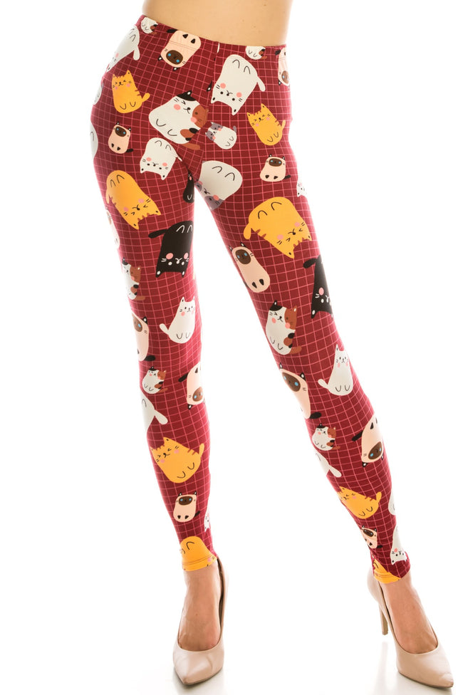 Cats Print QUEEN SIZE Leggings