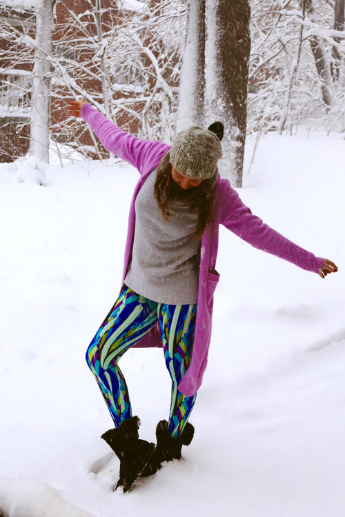 Multicolor Abstract Print Leggings