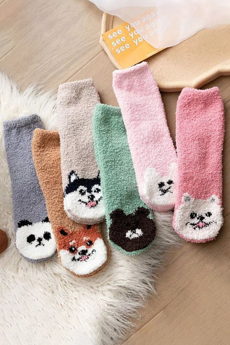 Christmas Knee-High Fuzzy Socks