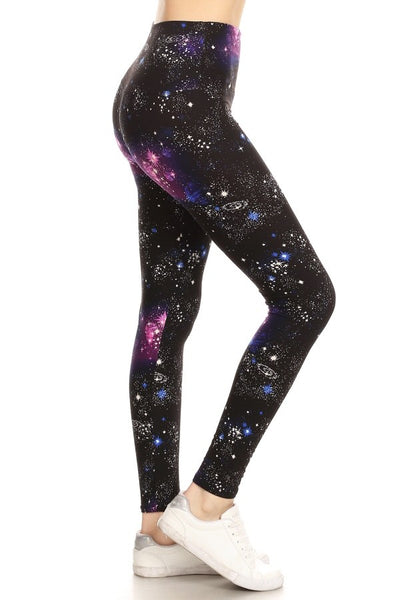 Yoga Waist 5" Boho Galaxy Print Leggings