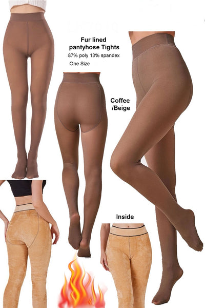 Solid Color FLEECE Lined Tights (OS)