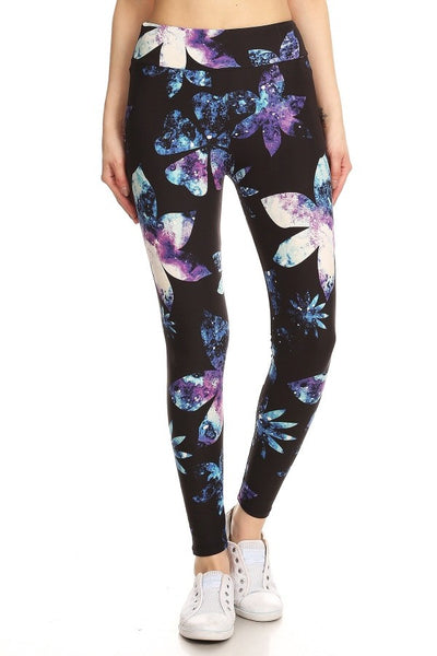 Yoga Waist 3" Lucky Galaxy Leggings OS