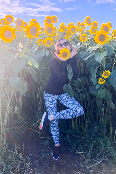 Yoga Waist 3" Mint Green Dragonfly Print QUEEN SIZE Leggings