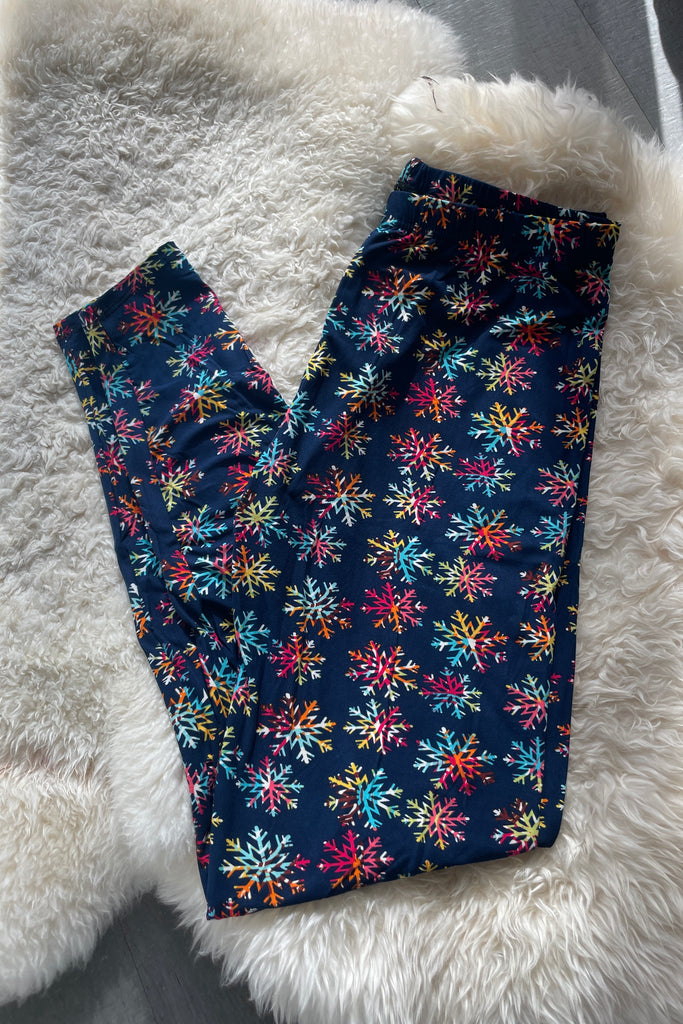 Lularoe snowflake leggings sale
