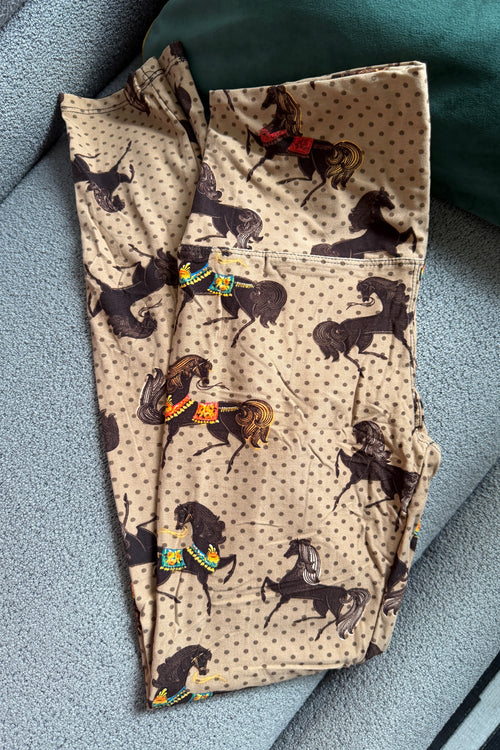 Yoga Waist 5" Horse Print  Leggings