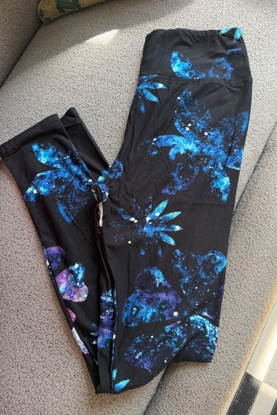 Yoga Waist 3" Lucky Galaxy Leggings OS